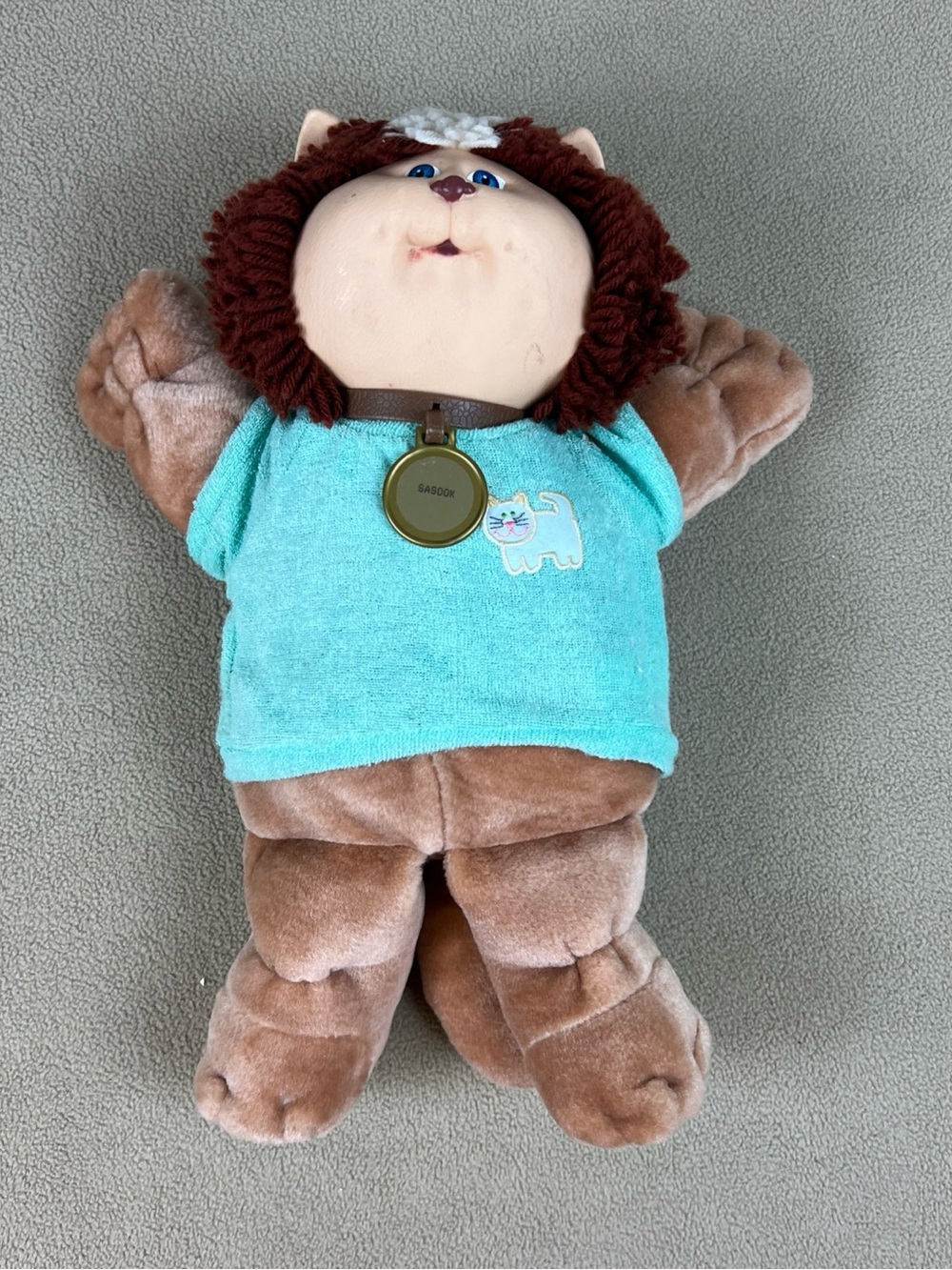 VTG Cabbage Patch Kids Koosas 1983 Xavier Roberts T-Shirt. Plush Cat. 15".